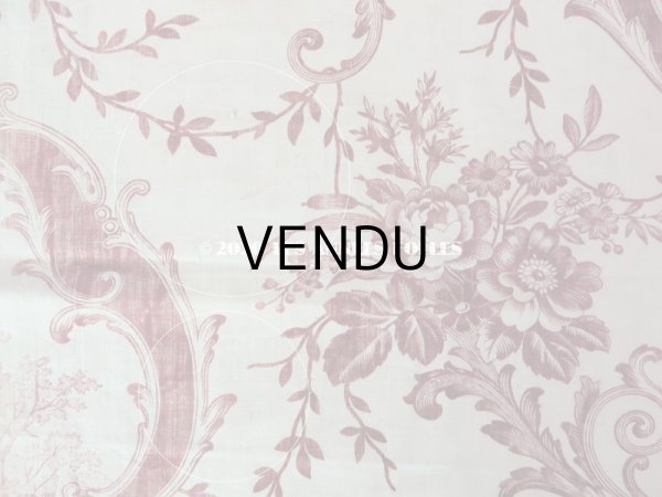 画像7: アンティーク 羊飼いの少女と花 コットン製ファブリック　76×220cm (7)