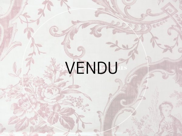 画像10: アンティーク 羊飼いの少女と花 コットン製ファブリック　76×220cm (10)