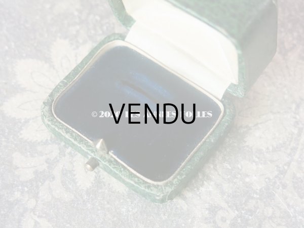 画像8: アンティーク リング用 ジュエリーボックス 金彩入り グリーン リングボックス (8)