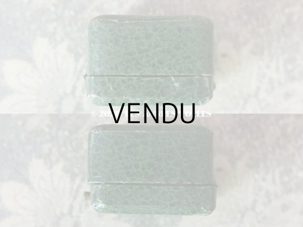 画像5: アンティーク リング用 ジュエリーボックス 金彩入り グリーン リングボックス (5)