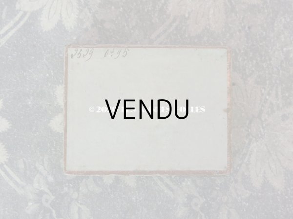 画像4: アンティーク ライラックの花模様 エパングルケース ガラスの蓋の紙箱  (4)