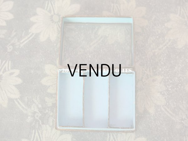 画像5: アンティーク ライラックの花模様 エパングルケース ガラスの蓋の紙箱  (5)