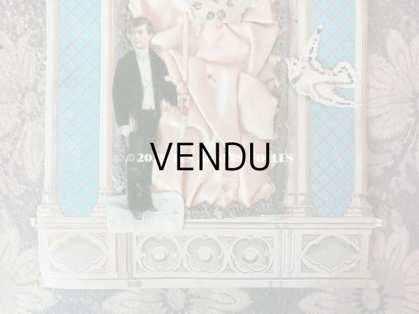 画像4: アンティーク  初聖体のカニヴェ 少年と天使 コミュニオン (4)