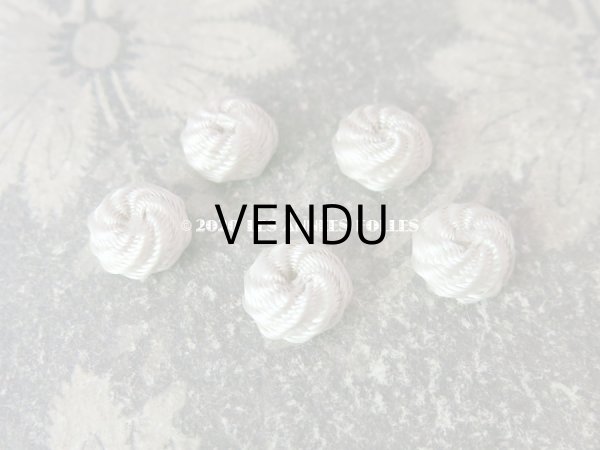 画像5: 19世紀 アンティーク ドール用 シルク製 くるみボタン スパイラル 9〜12mm (5)