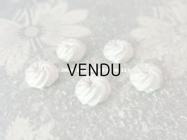 画像6: 19世紀 アンティーク ドール用 シルク製 くるみボタン スパイラル 9〜12mm (6)