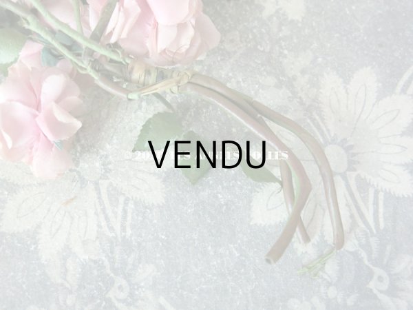 画像6: 19世紀末 アンティーク 薔薇の布花 (6)