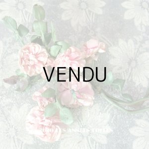画像: 19世紀末 アンティーク 薔薇の布花