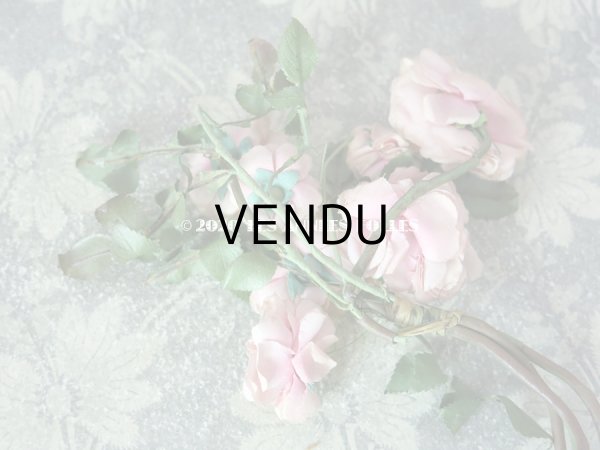 画像5: 19世紀末 アンティーク 薔薇の布花 (5)