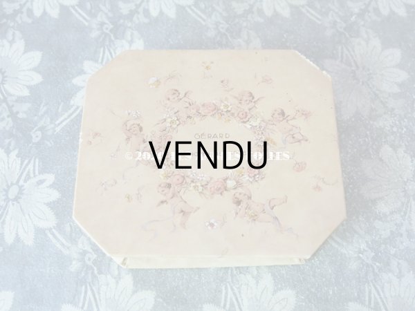 画像9: 1938年 アンティーク 天使＆薔薇のリース バテムのお菓子箱 (9)