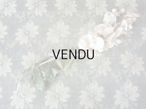 画像5: アンティーク 布花 淡いピンクの藤の花 ウィステリア コサージュ  (5)