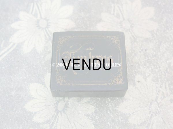 画像3: 19世紀 アンティーク ナポレオン3世時代 パピエマシェの小さなスタンプケース TIMBRES (3)