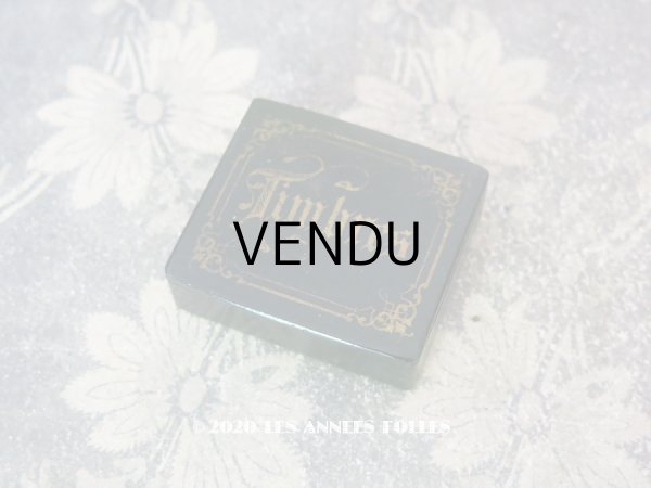画像2: 19世紀 アンティーク ナポレオン3世時代 パピエマシェの小さなスタンプケース TIMBRES (2)