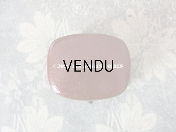 画像3: アンティーク 本革製 ジュエリーボックス ピアス用 ブラウン (3)