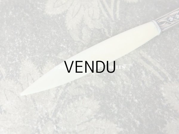 画像7: 【10周年セール対象外】 1900年代 アンティーク シルバー製　鈴蘭のブックマーク & ペーパーカッター   (7)