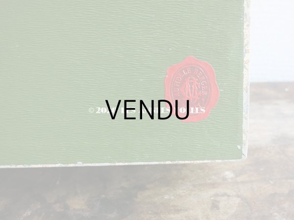 画像5: 【10周年セール対象外】 1910年代 アンティーク 薔薇の花かご　大きなカルトナージュボックス ローズパニエ柄 ブルー (5)