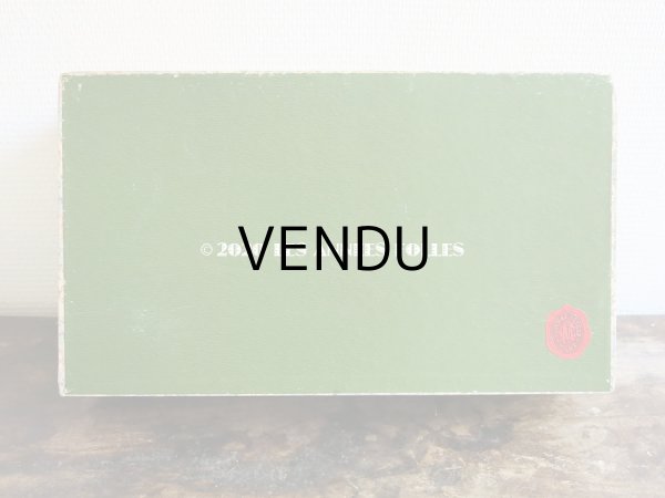 画像4: 【10周年セール対象外】 1910年代 アンティーク 薔薇の花かご　大きなカルトナージュボックス ローズパニエ柄 ブルー (4)