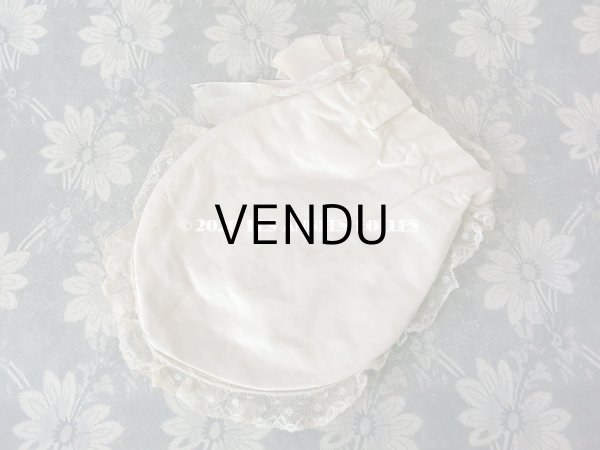 画像4: 【10周年セール対象外】 アンティーク 鈴蘭の刺繍入り  リボンが結ばれたオモニエール  (4)
