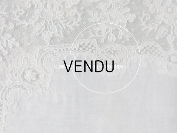 画像17: アンティーク ポワンドガーズ 結婚式のハンカチ 『ポワン・ド・ガーズ』 (17)