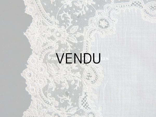 画像6: アンティーク ポワンドガーズ 結婚式のハンカチ 『ポワン・ド・ガーズ』 (6)