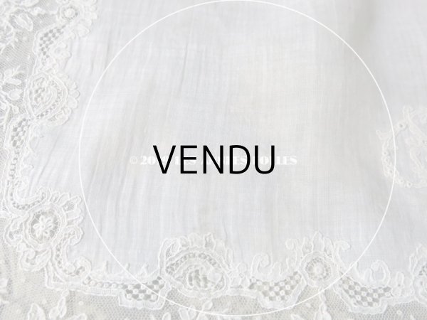 画像19: アンティーク ポワンドガーズ 結婚式のハンカチ 『ポワン・ド・ガーズ』 (19)