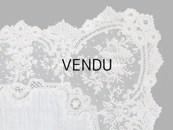 画像13: アンティーク ポワンドガーズ 結婚式のハンカチ 『ポワン・ド・ガーズ』 (13)