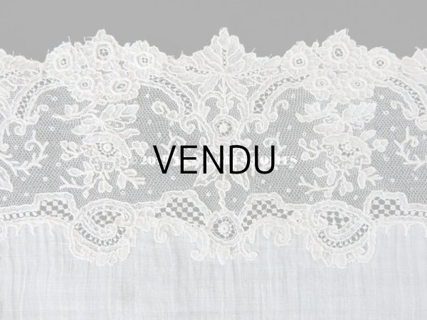 画像12: アンティーク ポワンドガーズ 結婚式のハンカチ 『ポワン・ド・ガーズ』 (12)