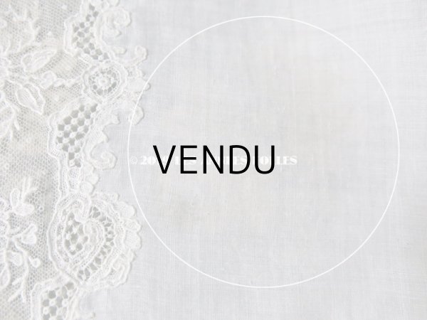 画像18: アンティーク ポワンドガーズ 結婚式のハンカチ 『ポワン・ド・ガーズ』 (18)