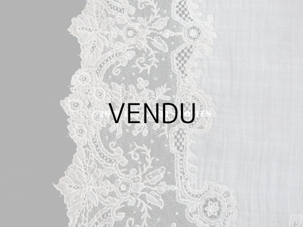 画像9: アンティーク ポワンドガーズ 結婚式のハンカチ 『ポワン・ド・ガーズ』 (9)