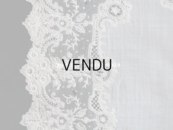 画像8: アンティーク ポワンドガーズ 結婚式のハンカチ 『ポワン・ド・ガーズ』 (8)