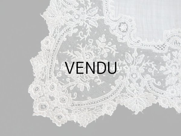 画像10: アンティーク ポワンドガーズ 結婚式のハンカチ 『ポワン・ド・ガーズ』 (10)