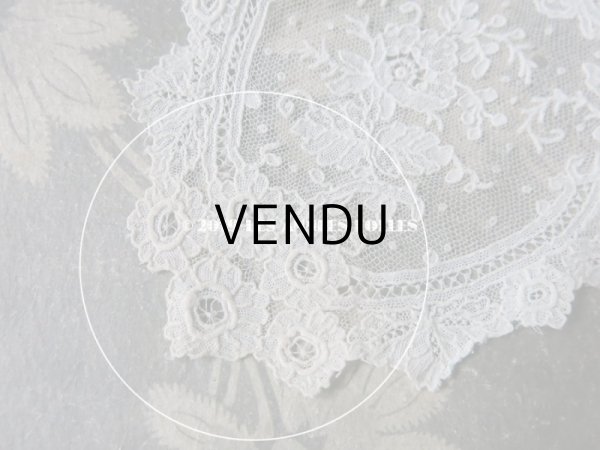 画像16: アンティーク ポワンドガーズ 結婚式のハンカチ 『ポワン・ド・ガーズ』 (16)