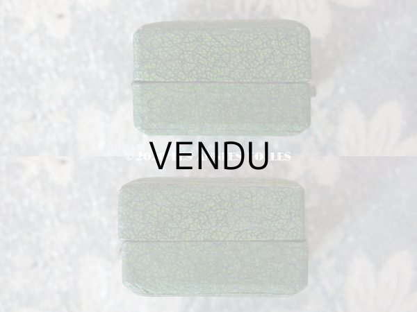 画像5: アンティーク 小さなジュエリーボックス 金彩入り グリーン (5)