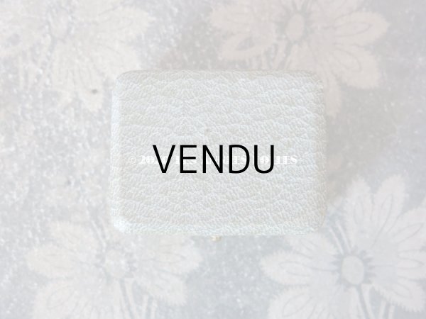 画像3: アンティーク 金彩入り ジュエリーボックス  ピアス用 淡いブルーグレー (3)