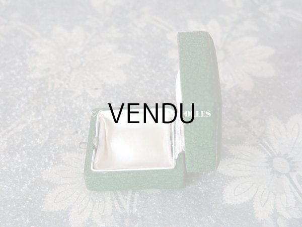 画像9: アンティーク 小さなジュエリーボックス 金彩入り グリーン (9)