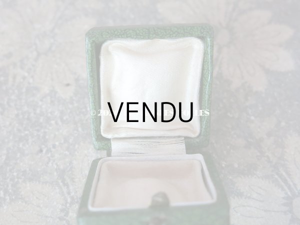 画像8: アンティーク 小さなジュエリーボックス 金彩入り グリーン (8)