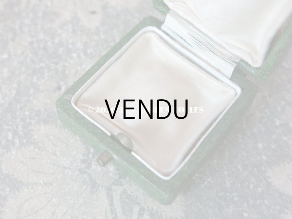 画像7: アンティーク 小さなジュエリーボックス 金彩入り グリーン (7)