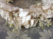 画像12: アンティーク 薔薇の花冠 オフホワイト 布花のヘッドリース ティアラ (12)