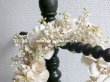 画像5: アンティーク 薔薇の花冠 オフホワイト 布花のヘッドリース ティアラ (5)