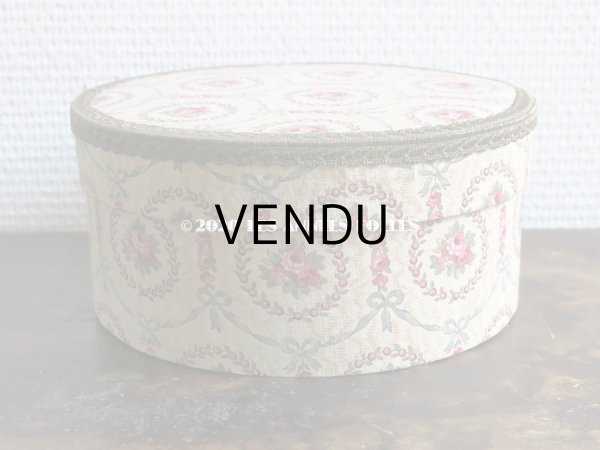 画像6: 1910年代 アンティーク 薔薇&リボンのガーランド　カルトナージュボックス  (6)