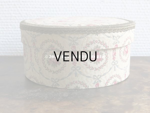 画像5: 1910年代 アンティーク 薔薇&リボンのガーランド　カルトナージュボックス  (5)