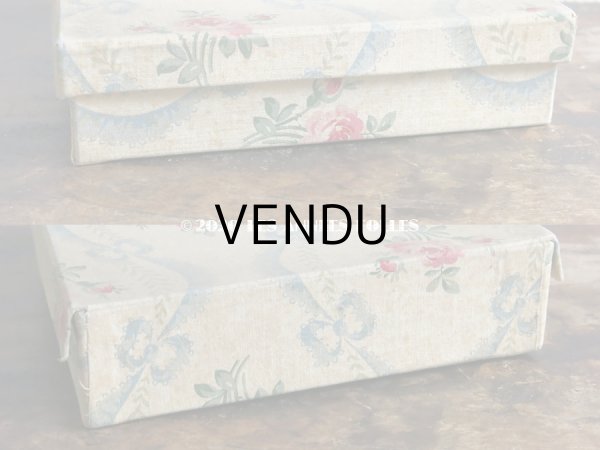 画像8: アンティーク ルーブル百貨店の糸箱 カルトナージュボックス FIL SUR CARTES QUALITE EXTRA - AU LOUVRE PARIS - (8)