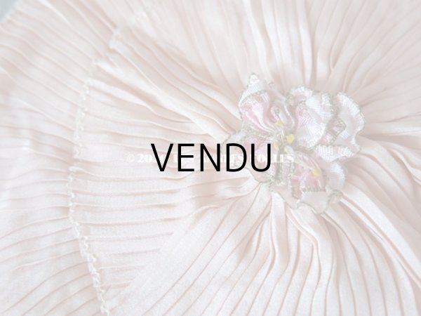 画像3: 1920年代 アンティーク オモニエール  ピンクの薔薇のロココモチーフ付 (3)