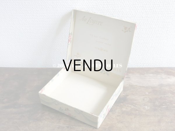 画像6: アンティーク ルーブル百貨店の糸箱 カルトナージュボックス FIL SUR CARTES QUALITE EXTRA - AU LOUVRE PARIS - (6)