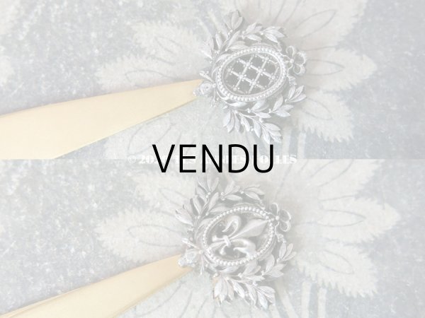 画像5: 19世紀末 アンティーク レタリングセット 百合の紋章 ペン軸 & シーリングスタンプ ＆レターオープナー・ブックマーク (5)