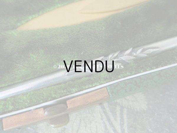 画像9: 19世紀末 アンティーク レタリングセット 百合の紋章 ペン軸 & シーリングスタンプ ＆レターオープナー・ブックマーク (9)