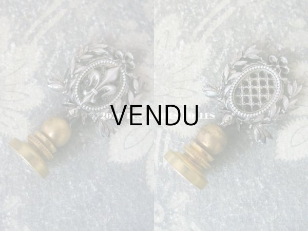 画像3: 19世紀末 アンティーク レタリングセット 百合の紋章 ペン軸 & シーリングスタンプ ＆レターオープナー・ブックマーク (3)