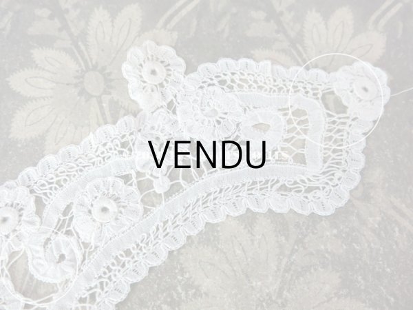 画像4: アンティーク ドール用 デュシェスレースの付け襟 (4)