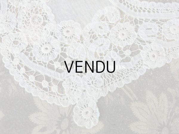 画像6: アンティーク ドール用 デュシェスレースの付け襟 (6)