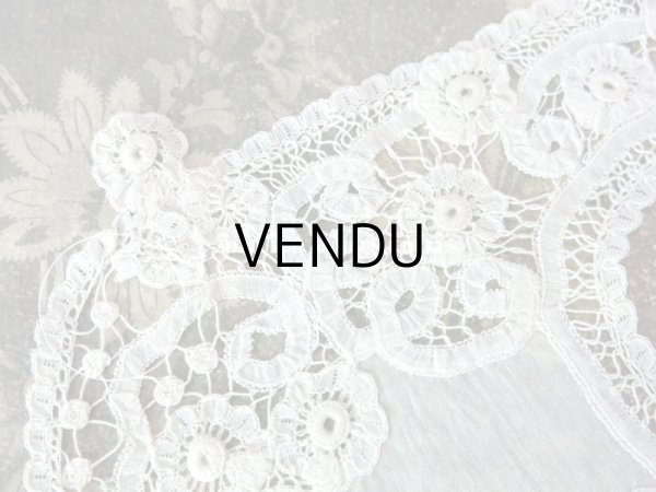 画像5: アンティーク ドール用 デュシェスレースの付け襟 (5)