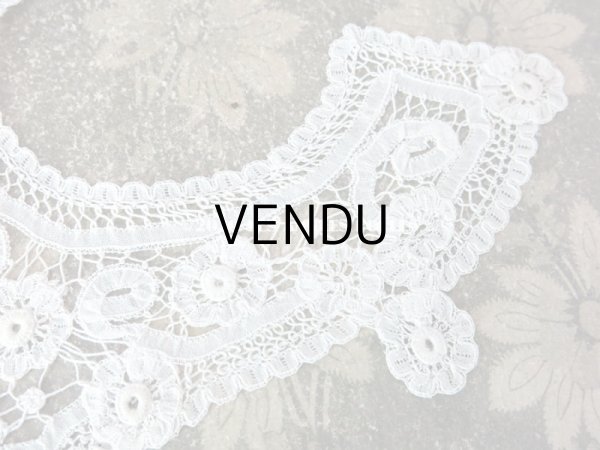 画像3: アンティーク ドール用 デュシェスレースの付け襟 (3)